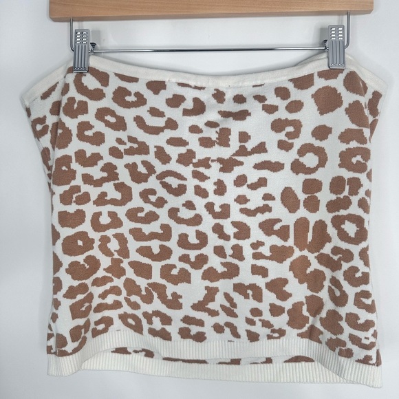 NWT Express Cheetah print sweater tube top blouse size XL - Picture 5 of 9